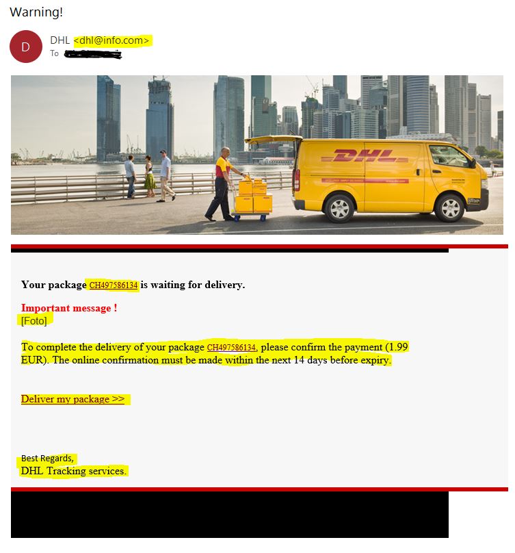 DHL Scam Email